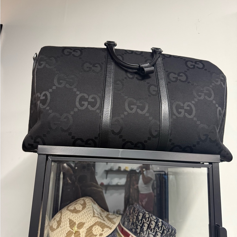 Gucci Black Monogram Duffel Bag